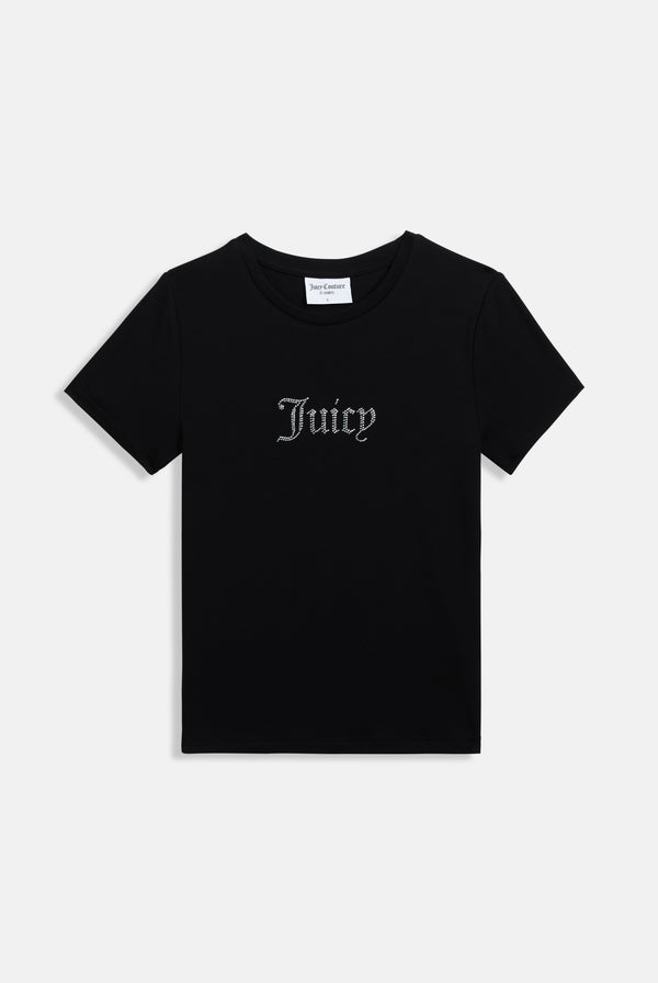 BLACK DIAMANTE LOGO FITTED TEE