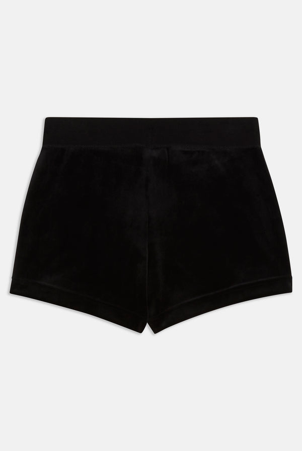 BLACK CLASSIC VELOUR TRACK SHORT