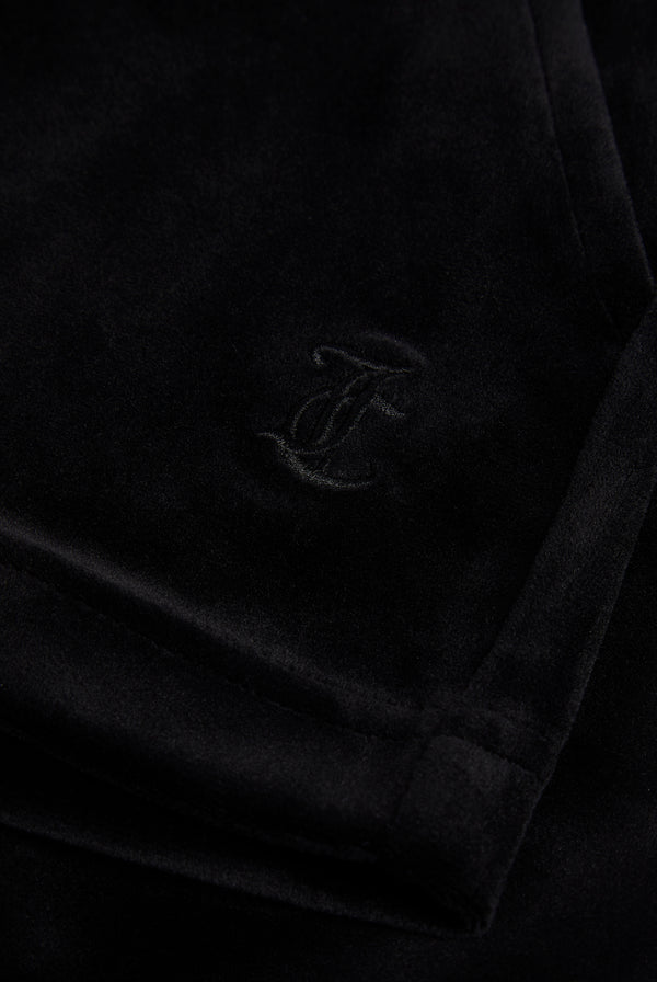 BLACK CLASSIC VELOUR TRACK SHORT