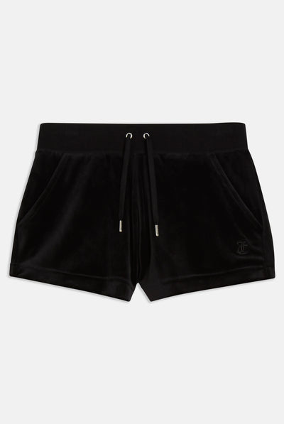 BLACK CLASSIC VELOUR TRACK SHORT