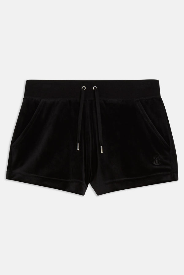 BLACK CLASSIC VELOUR TRACK SHORT