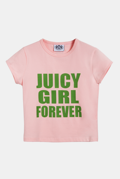 THE ICONS | ALMOND BLOSSOM 'JUICY GIRL FORVER' BABY TEE