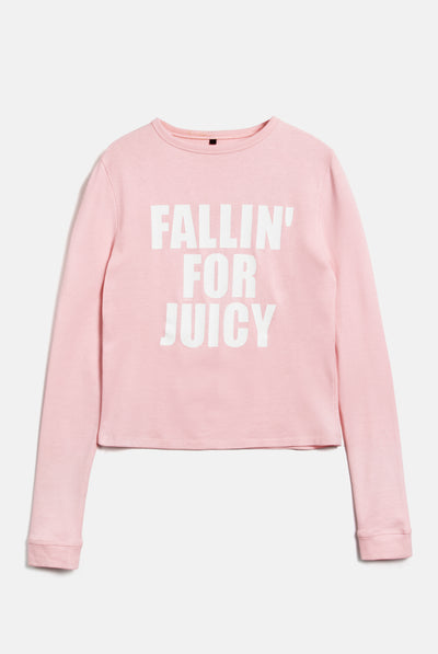 THE ICONS / ALMOND BLOSSOM 'FALLIN' FOR JUICY' LONG SLEEVE TEE