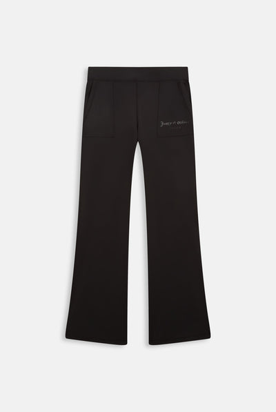 BLACK PEACHED ACTIVE LOW RISE PANTS