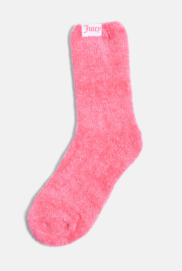 HOT PINK/ OATMEAL MARL MULTIPACK OF 2 FLUFFY SOCKS