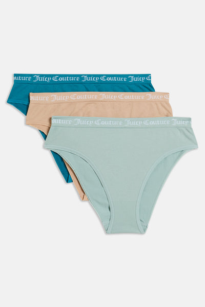 Juicy Couture, Intimates & Sleepwear, Brand New Juicy Couture 3pack Lace  Mesh Logo Cheeky Panties Size Xl