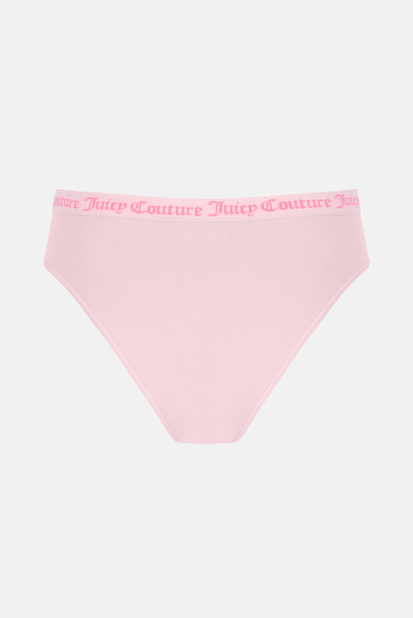 PINK FLAT KNIT SEAMLESS MID-RISE BRIEF MULTIPACK X3 – Juicy Couture UK