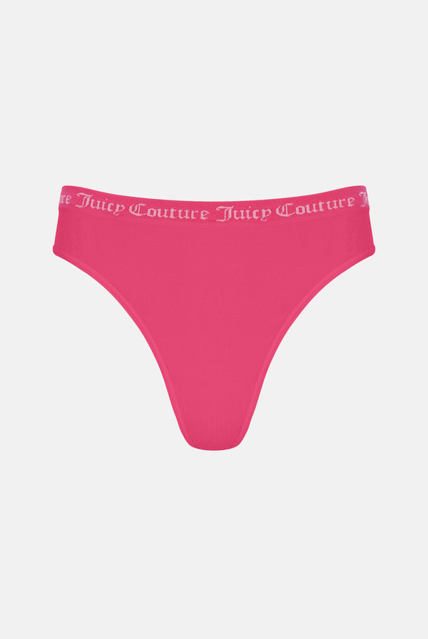 PINK FLAT KNIT SEAMLESS THONG MULTIPACK X3 – Juicy Couture UK