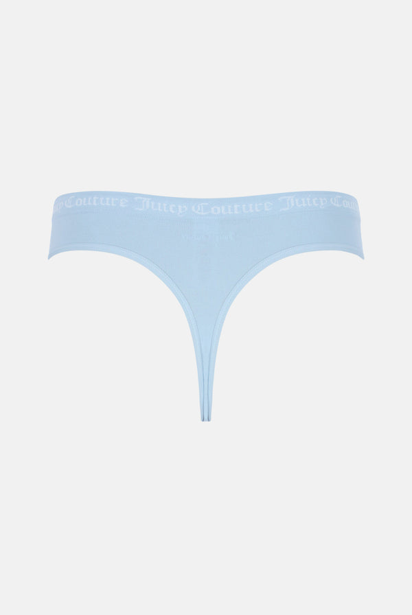 BLUE FLAT KNIT SEAMLESS THONG MULTIPACK X3 – Juicy Couture UK