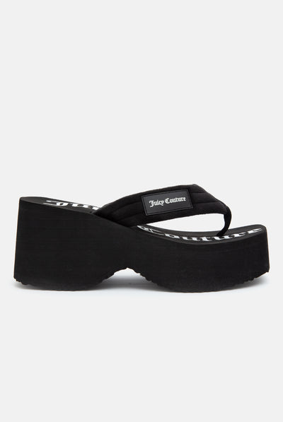 BLACK Y2K PLATFORM WEDGE