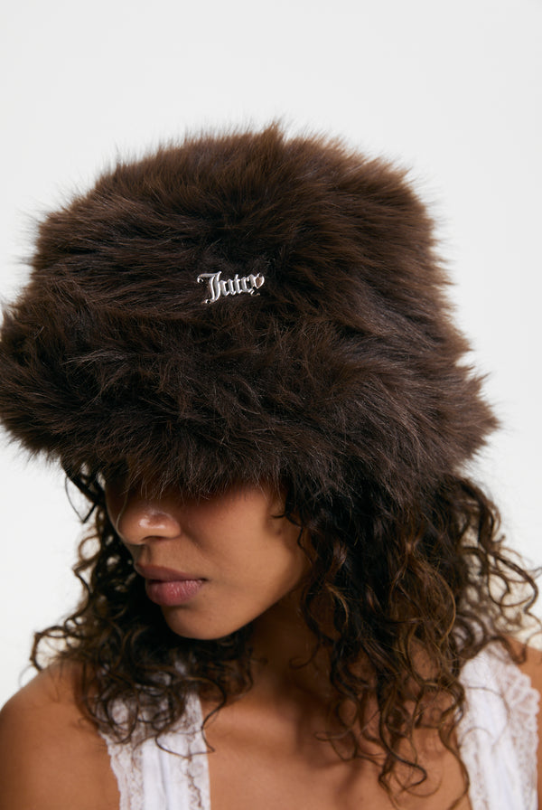 Java Plaque Fur Bucket Hat