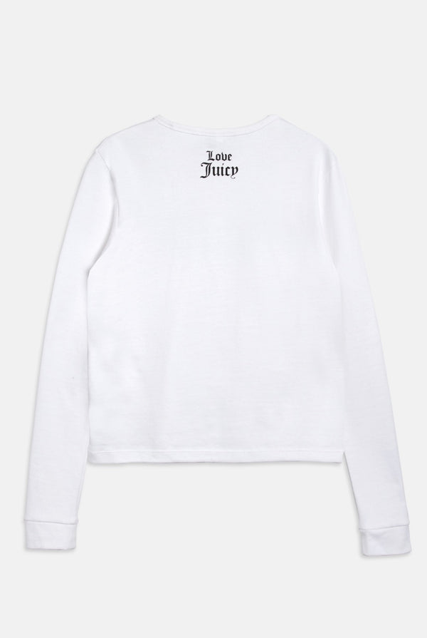 THE ICONS | WHITE 'GO COUTURE' LONG SLEEVE TEE
