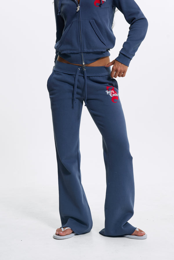 Mood Indigo Relaxed Fit Flare Fleece Trackpant