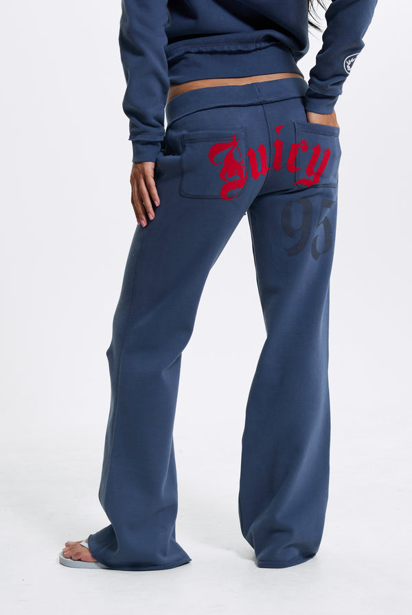 Mood Indigo Relaxed Fit Flare Fleece Trackpant