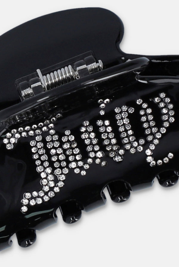 BLACK DIAMANTE JUICY CLAW CLIP