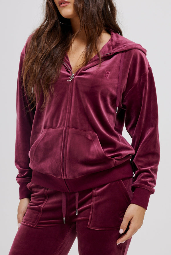 TAWNY PORT CLASSIC VELOUR OVERSIZED HOODIE