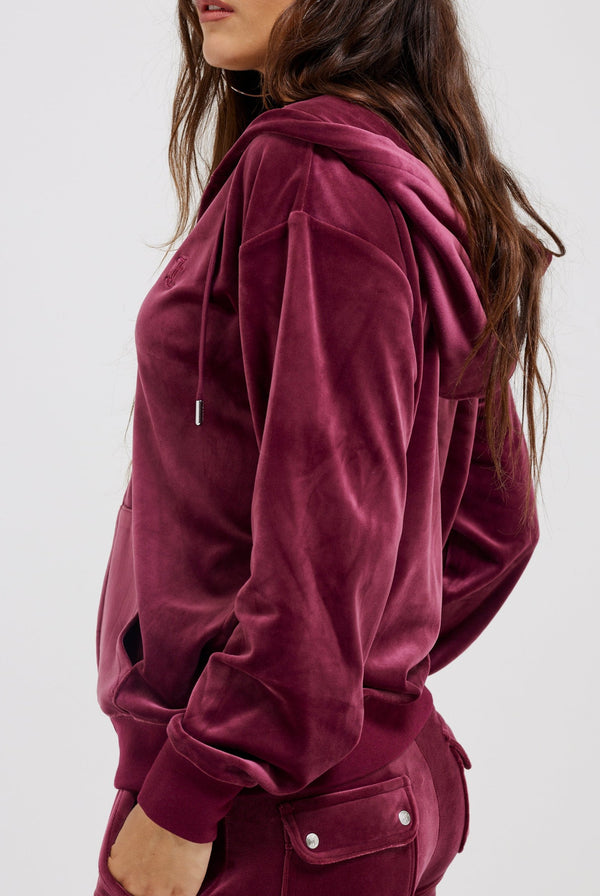 TAWNY PORT CLASSIC VELOUR OVERSIZED HOODIE