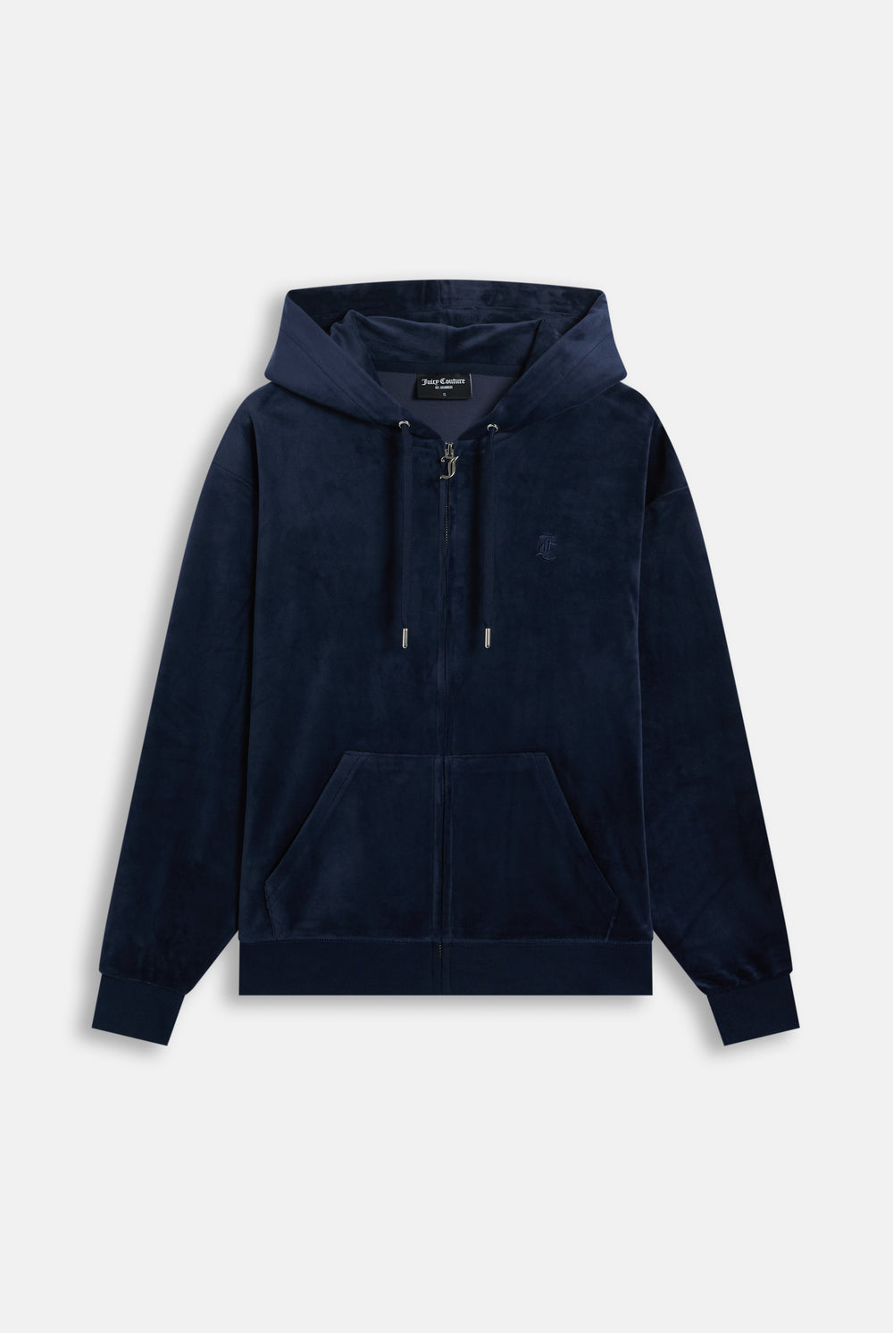 Displays the Night Sky 'Juicy' branded classic velour oversized hoodie 