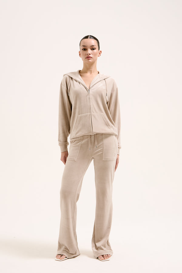 STRING LOW RISE FLARE POCKET CLASSIC VELOUR TRACK PANT