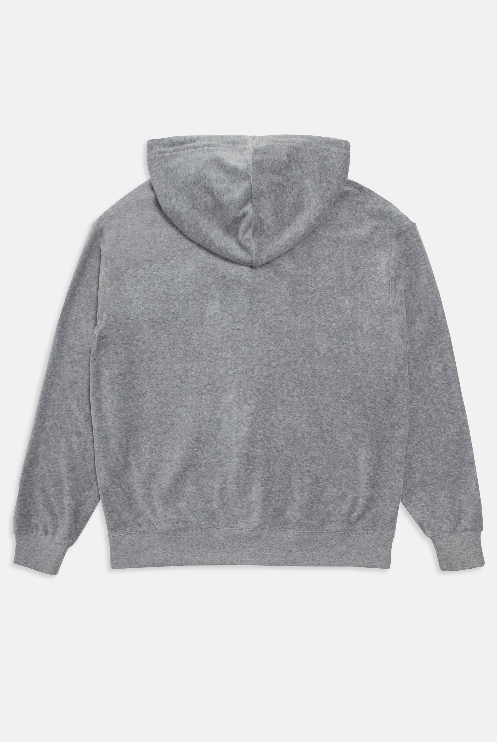 SILVER MARL COTTON VELOUR OVERSIZED HOODIE Juicy Couture UK