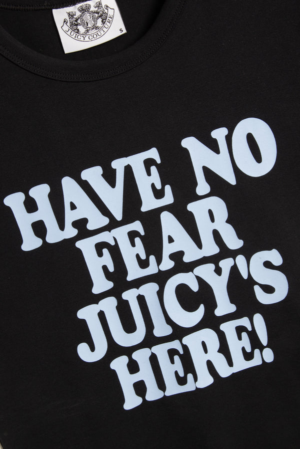 THE ICONS | BLACK 'HAVE NO FEAR' BABY TEE