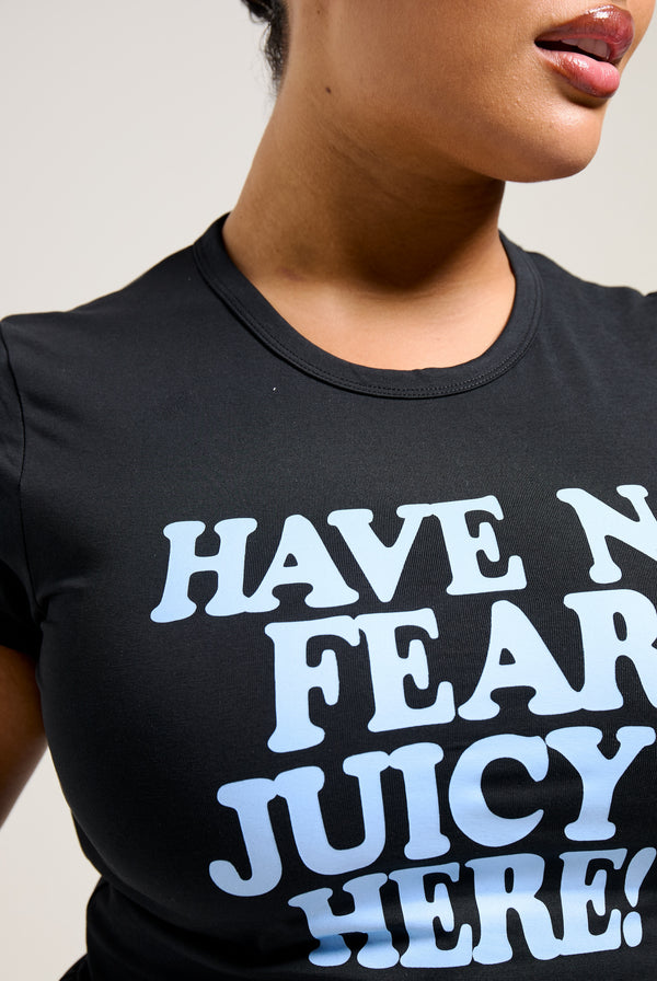 THE ICONS | BLACK 'HAVE NO FEAR' BABY TEE