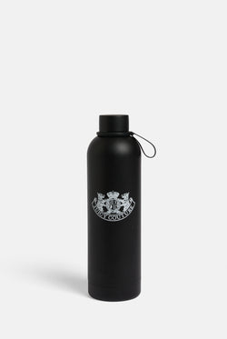 Displays the Black 'Juicy' heritage crest water bottle 
