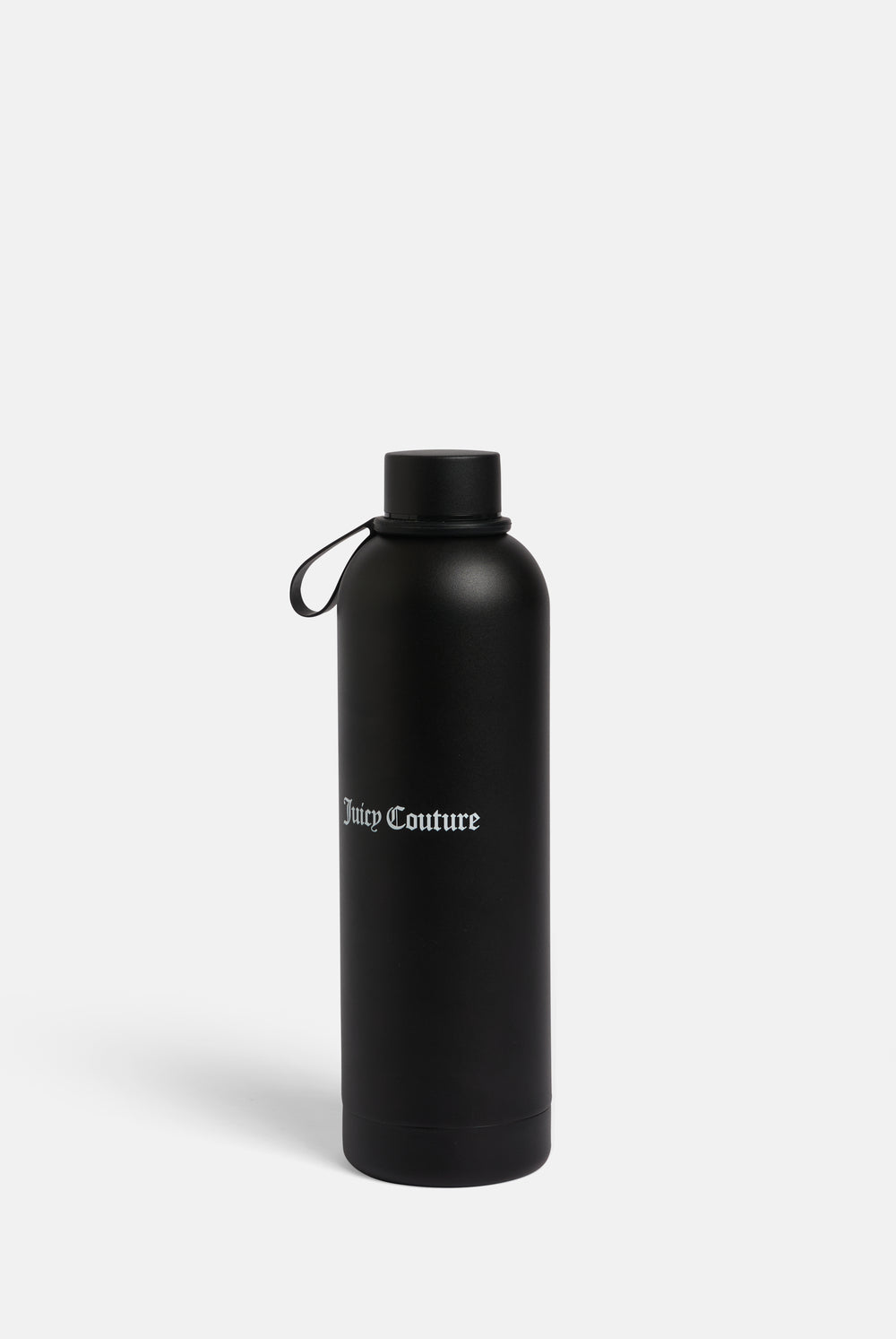 Displays the Black 'Juicy' heritage crest water bottle 