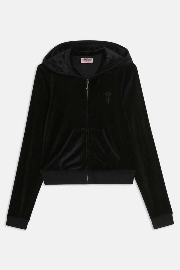 BLACK BAMBOO VELOUR HERITAGE HOODIE