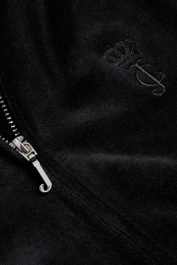 BLACK BAMBOO VELOUR HERITAGE HOODIE