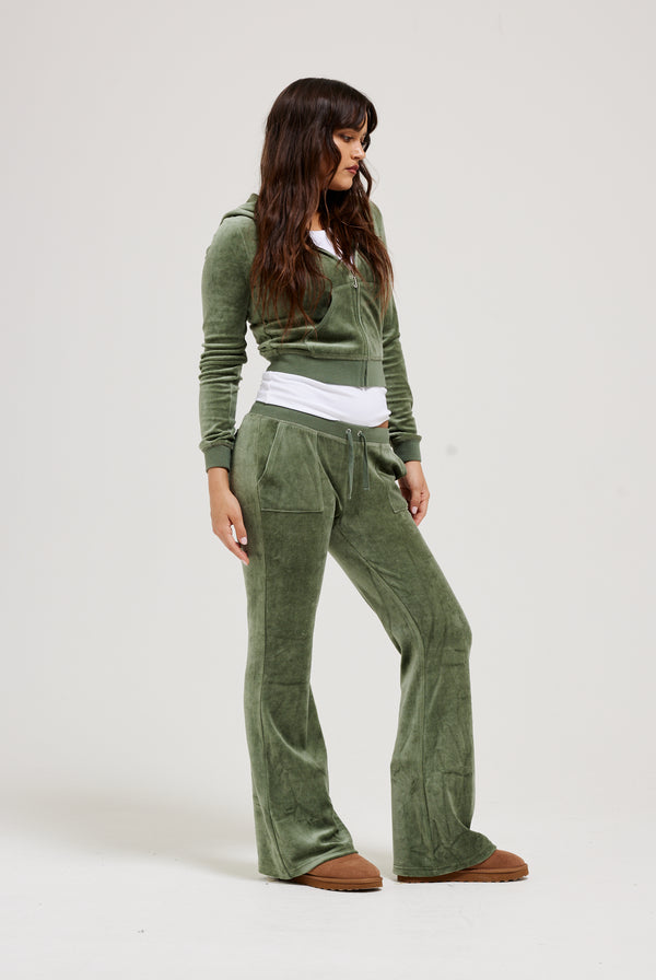 THYME ULTRA LOW RISE BAMBOO VELOUR HERITAGE POCKETED BOTTOMS