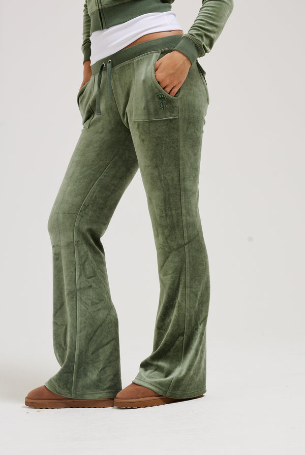 THYME ULTRA LOW RISE BAMBOO VELOUR HERITAGE POCKETED BOTTOMS