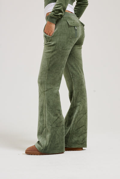 THYME ULTRA LOW RISE BAMBOO VELOUR HERITAGE POCKETED BOTTOMS