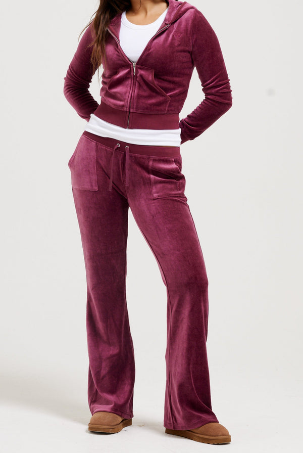 TAWNY PORT ULTRA LOW RISE BAMBOO VELOUR HERITAGE POCKETED BOTTOMS