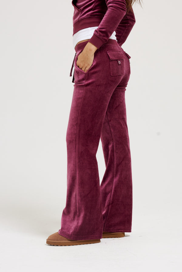 TAWNY PORT ULTRA LOW RISE BAMBOO VELOUR HERITAGE POCKETED BOTTOMS