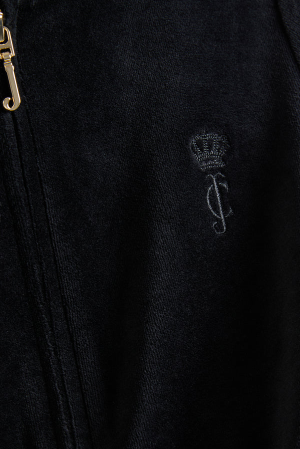 BLACK  & GOLD BAMBOO VELOUR HERITAGE HOODIE