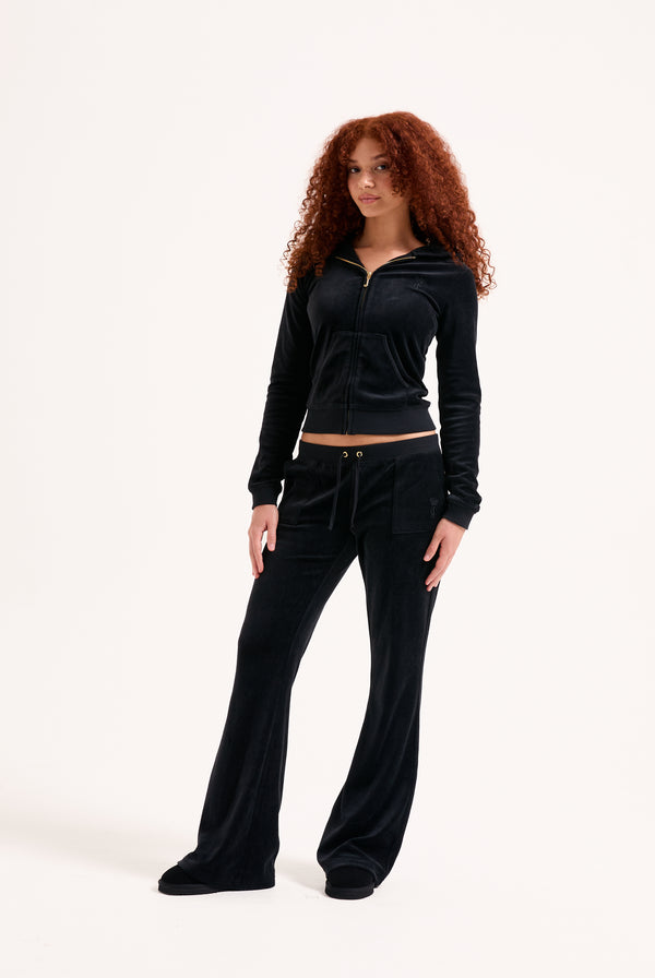 BLACK  & GOLD BAMBOO VELOUR HERITAGE HOODIE