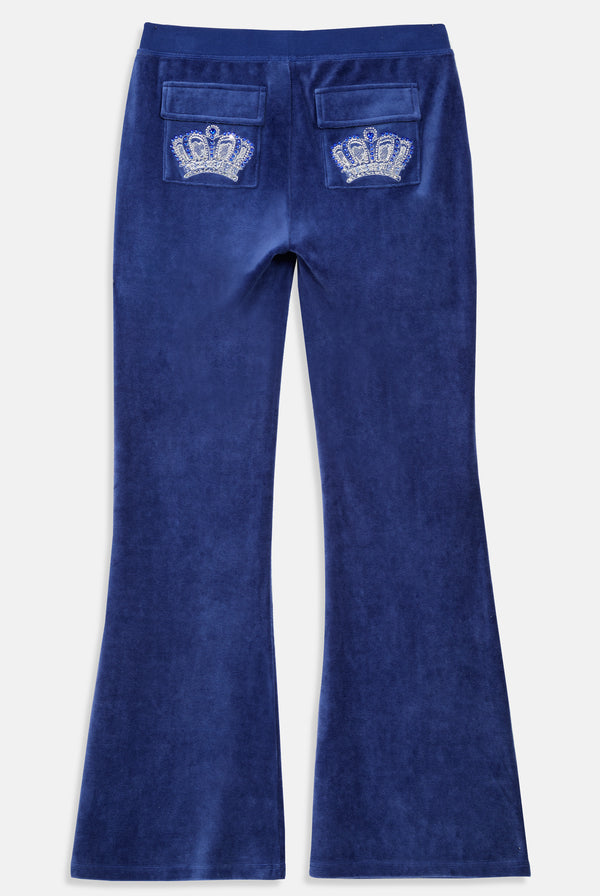 BLUE DEPTHS ULTRA LOW RISE CROWN BAMBOO VELOUR HERITAGE BOTTOMS