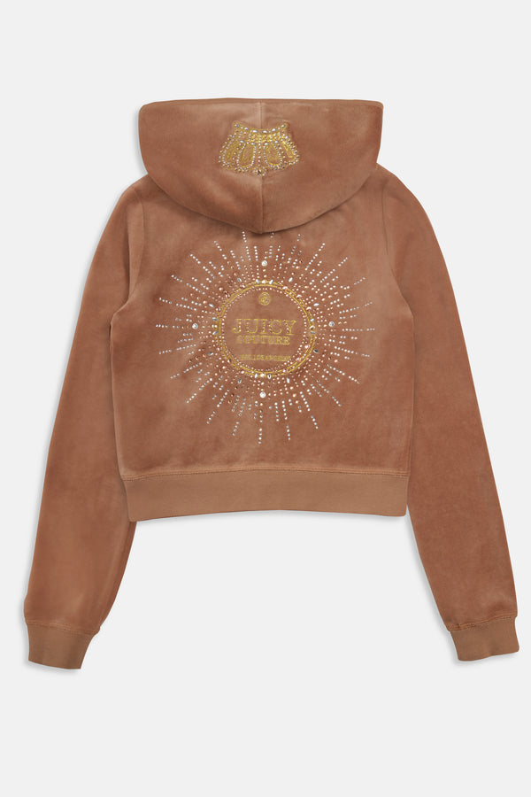 CAFE AU LAIT CROWN BAMBOO VELOUR HERITAGE HOODIE