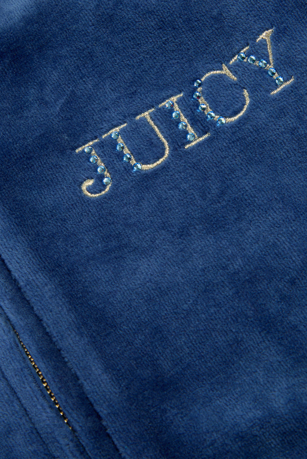 BLUE DEPTHS CROWN BAMBOO VELOUR HERITAGE HOODIE