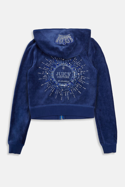 BLUE DEPTHS CROWN BAMBOO VELOUR HERITAGE HOODIE