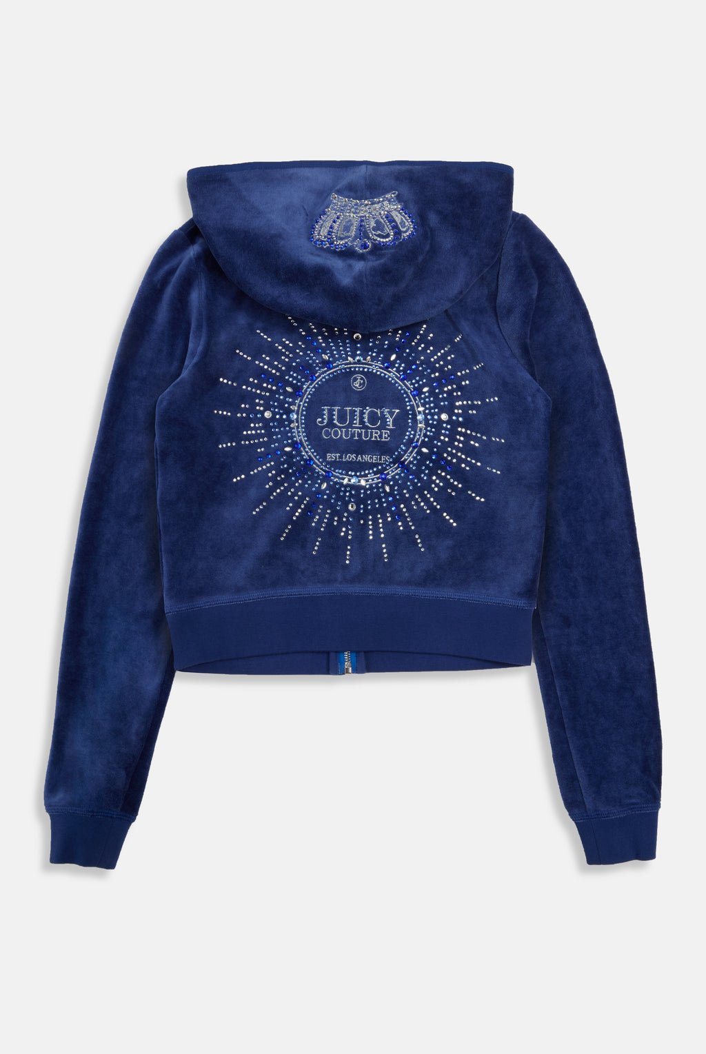 BLUE DEPTHS CROWN BAMBOO VELOUR HERITAGE HOODIE