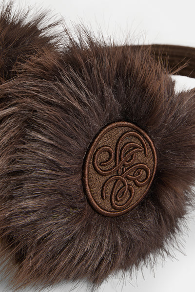 BROWN FAUX FUR EARMUFFS
