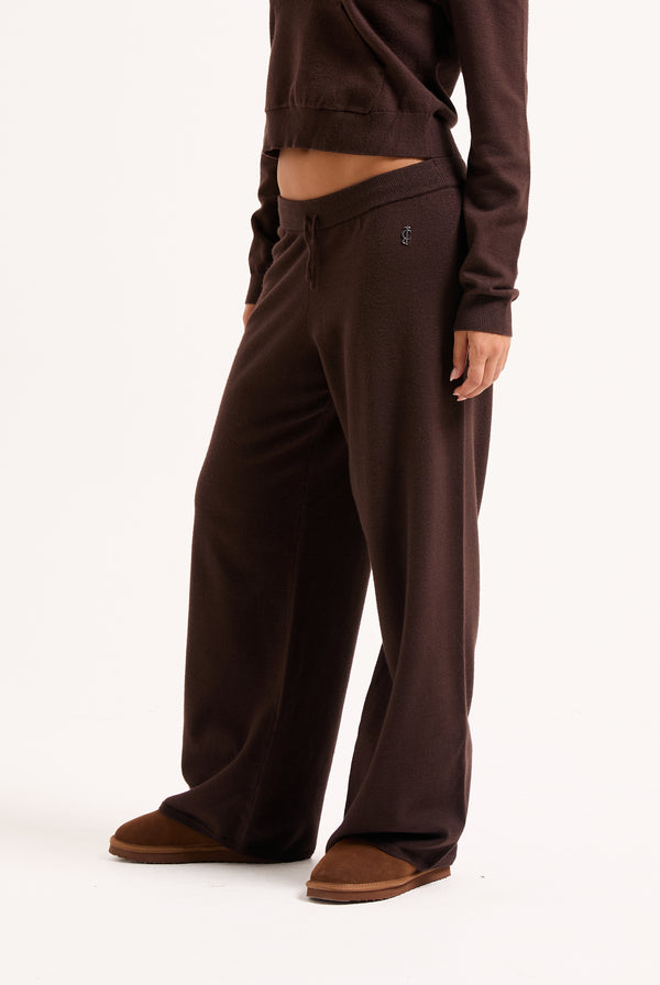 JAVA HERITAGE KNIT MID RISE WIDE LEG BOTTOMS