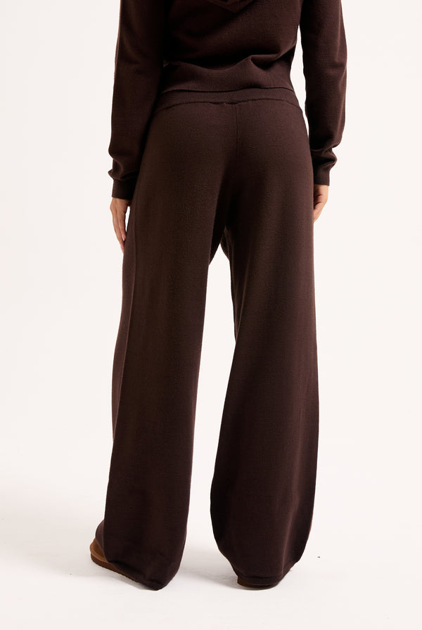 JAVA HERITAGE KNIT MID RISE WIDE LEG BOTTOMS