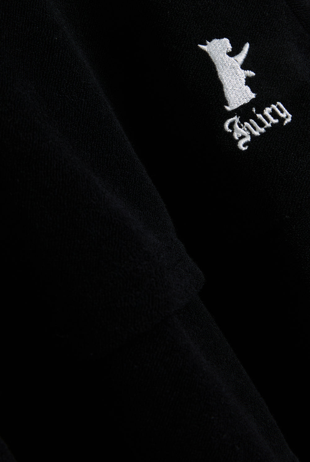 Displays the Black Heritage 'Juicy' branded smoked tier skirt featuring the juicy branding 