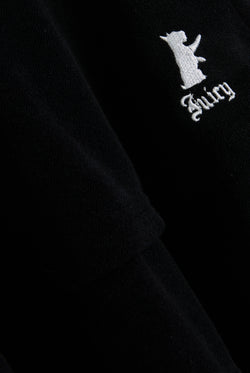 Displays the Black Heritage 'Juicy' branded smoked tier skirt featuring the juicy branding 