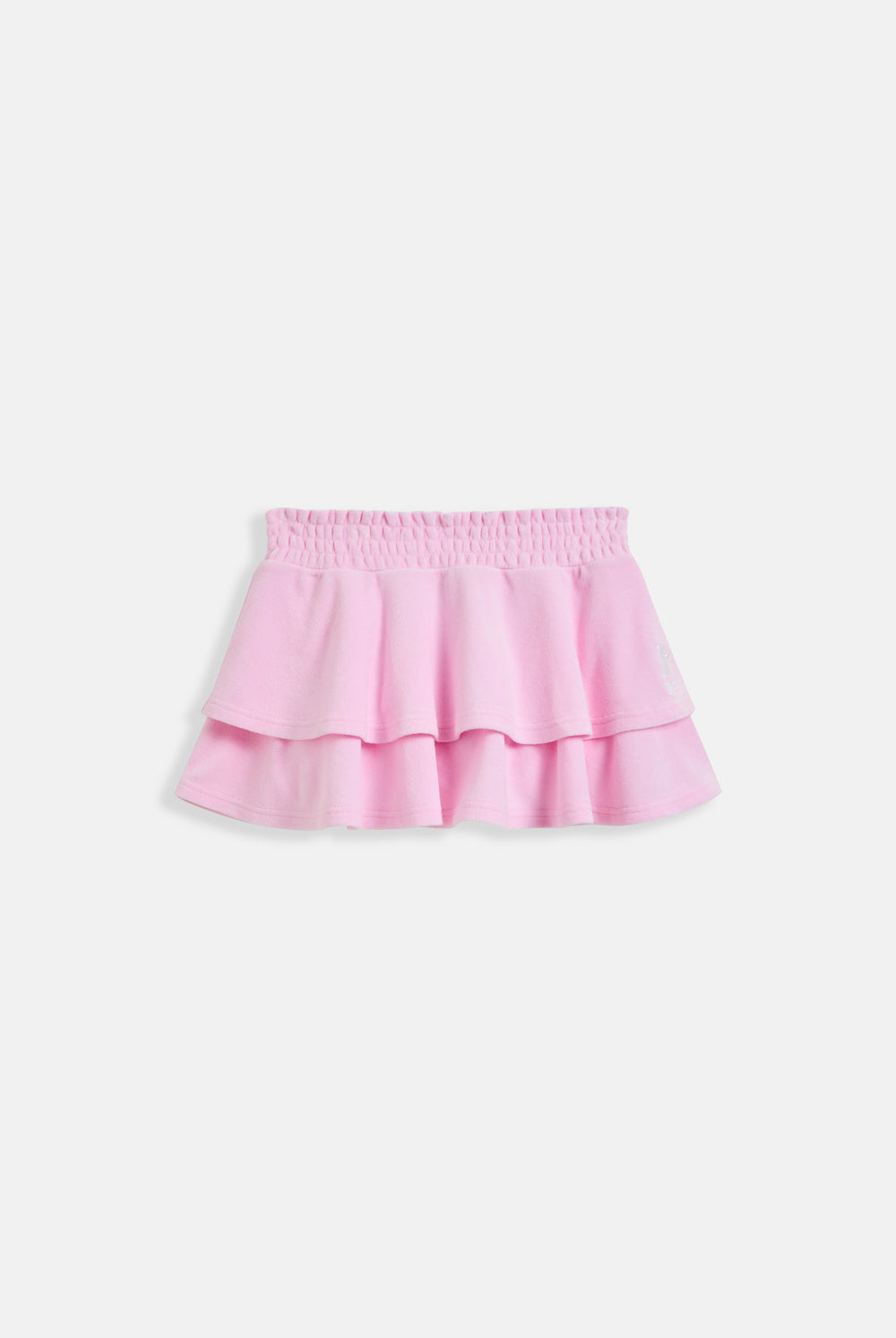 Displays the Cherry Blossom 'juicy' branded heritage smocked tier skirt