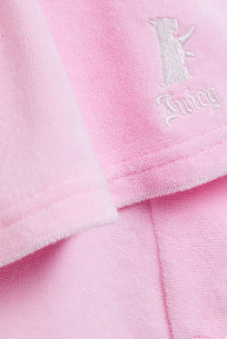 Displays the Cherry Blossom 'juicy' branded heritage smocked tier skirt featuring the juicy logo