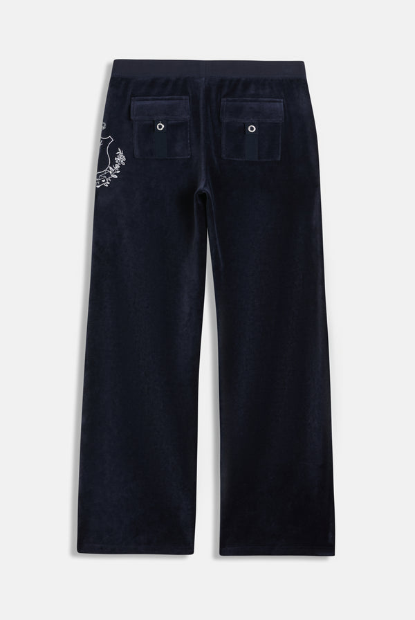 NIGHT SKY HOUSE OF JUICY ULTRA LOW RISE BAMBOO VELOUR HERITAGE BOTTOMS